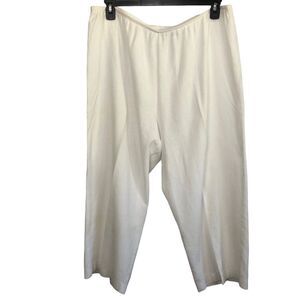 Chico’s Crop Pant Pull-on Cotton Crepe White Summer Weight Size 3 (16)